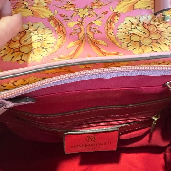 Massimo Contti Pink Satchel with Gold Medusa Detail - Picture 9 of 12